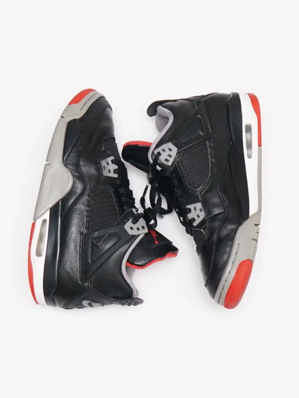 Jordan Air Jordan 4 Boys Mid Top Sneakers Black/Gray/Red US 6Y FQ8213